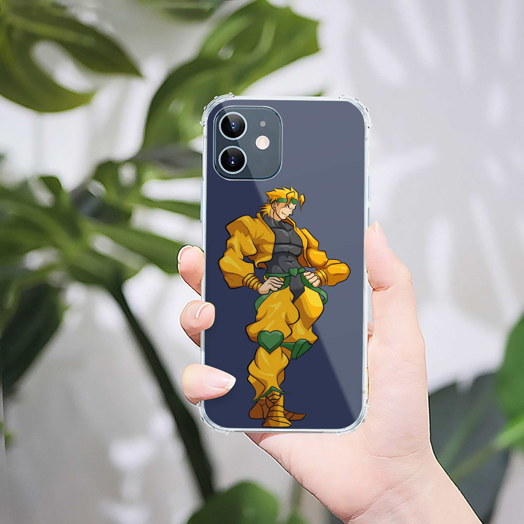 （画像用） ジョジョの奇妙な冒険 ディオ?ブランドー JoJo's Bizarre Adventure Dio Brando 【iPhone 12シリーズ対応】透明スマホケース（クリアソフトケース）